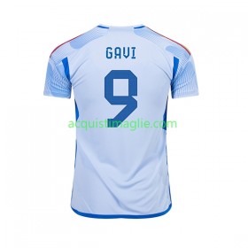 Divisa di Calcio Spagna Gavi 9 Trasferta Mondiali 2022